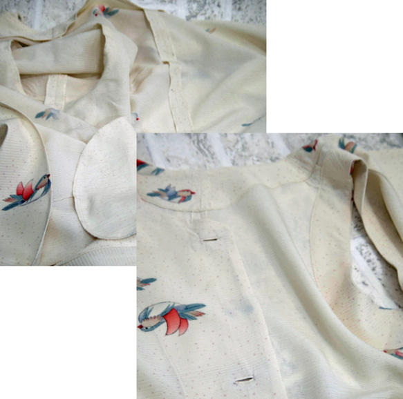 着物リメイクアンサンブル （３－7）羽織チュニックＪK＆前釦ベストセット 9枚目の画像