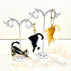 うちの子or猫柄オーダーメイド] [選べる金具7種]のび猫アクセサリー