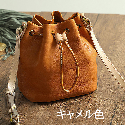 巾着バッグ ショルダーバッグ レディースバッグ 斜めがけ 巾着型