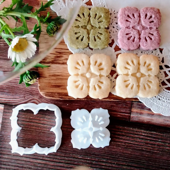 お花のクッキー型（あじさい）（23）お菓子作り　製菓用　抜き型　型抜きクッキー型 5枚目の画像