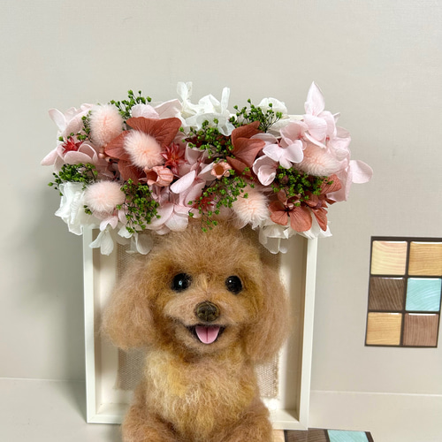 限定価格セール！ 羊毛フェルト オーダー 結婚式 フラワーフレーム ワンちゃん その他