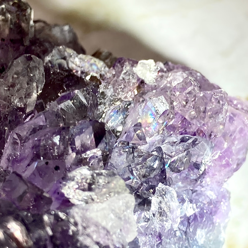 レインボー✨ 紫水晶 アメジスト クラスター 原石 ラフストーン その他