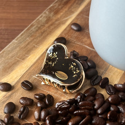 【caffeine】コーヒー豆のハートミニクリップ 4枚目の画像