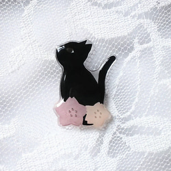 ハロウィン くろねこさん ピアス/ヘアピン No. 87-22 その他