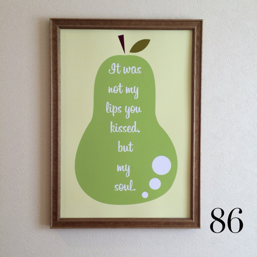 西洋梨の花言葉 送料無料 A4ポスター 北欧アート⭐️プレゼント 北欧