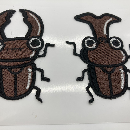 刺しゅう 強力ステッカー＆ワッペン カブトムシ クワガタ セット