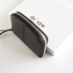 上質カーブレザー　ミニ財布　　エクセラファスナー使用　　レディース　可愛らしいサイズ感 4枚目の画像