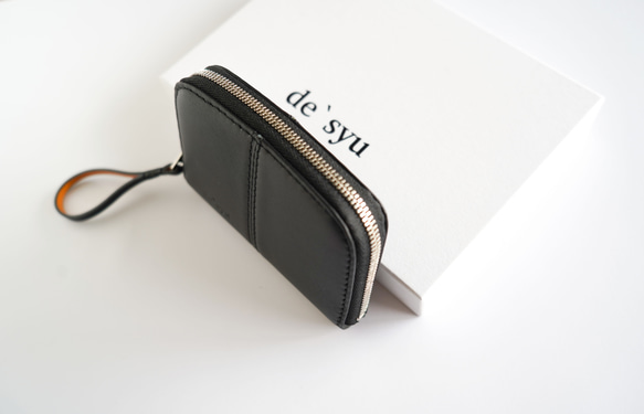 上質カーブレザー　ミニ財布　　エクセラファスナー使用　　レディース　可愛らしいサイズ感 4枚目の画像