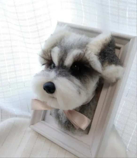 羊毛フェルト　シュナウザー 羊毛フェルト ミニチュアシュナウザー リクエストページ - メルカリ