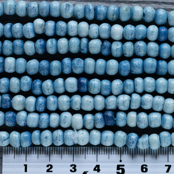 *数量限定 藍染bone beads 2枚目の画像