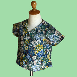 夏を元気に！♬フランス製子供服 　男女兼用シャツ・ブラウス・マリンフルール　80サイズ（１～２歳）出産祝い 1枚目の画像
