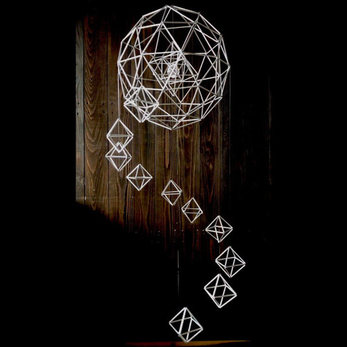 ヒンメリ「銀河」110cm巨大モビール 野外使用可なアルミ製 幾何学