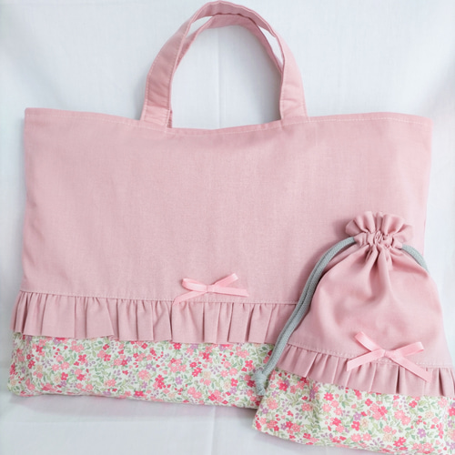 選べるリボン○入園入学セット○6点○フリルが可愛い○ レッスンバッグ