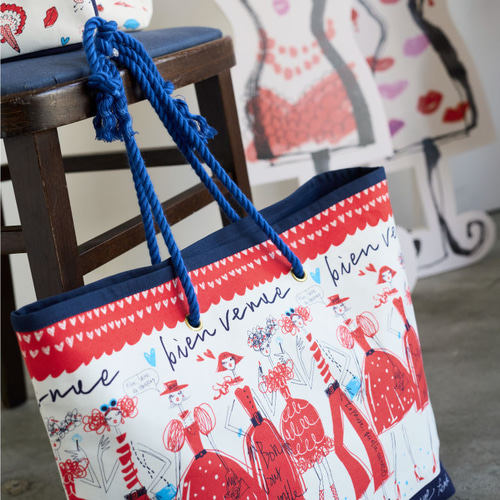 110×50 生地 布 SPELL BY MIA 「GIRL PANEL」モノトーン ミヤコ