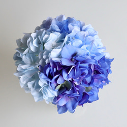 《ずっと咲いてる》雨が似合うブルー紫陽花３色アレンジ/アーティフィシャルフラワー（造花） 3枚目の画像
