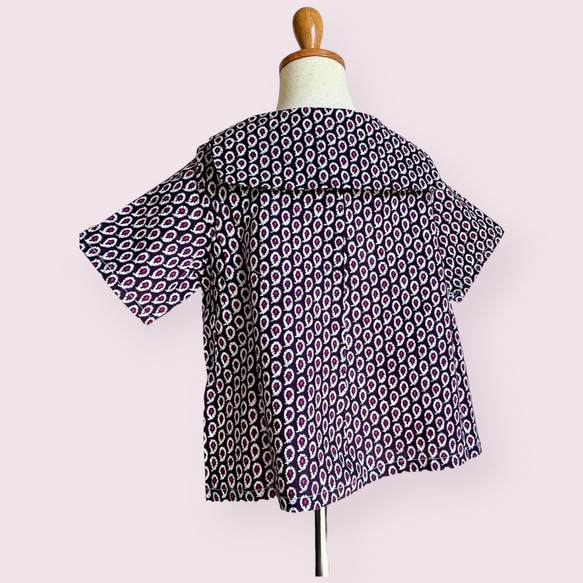 夏を元気に♬　フランス製子供服 　男女兼用シャツ・ブラウス・マリンプロヴァンス　100サイズ（3~4歳）ギフト 5枚目の画像