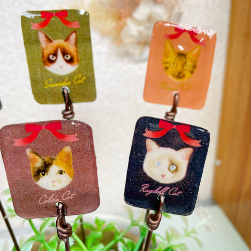 ガーデンピック ハンドメイド 猫ちゃんのお顔ピック 猫 多肉植物