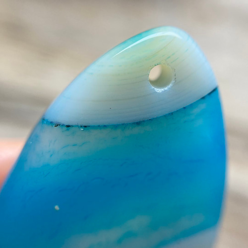 ストライプアゲート 穴あき ペンダント ルース ピクチャーアゲート