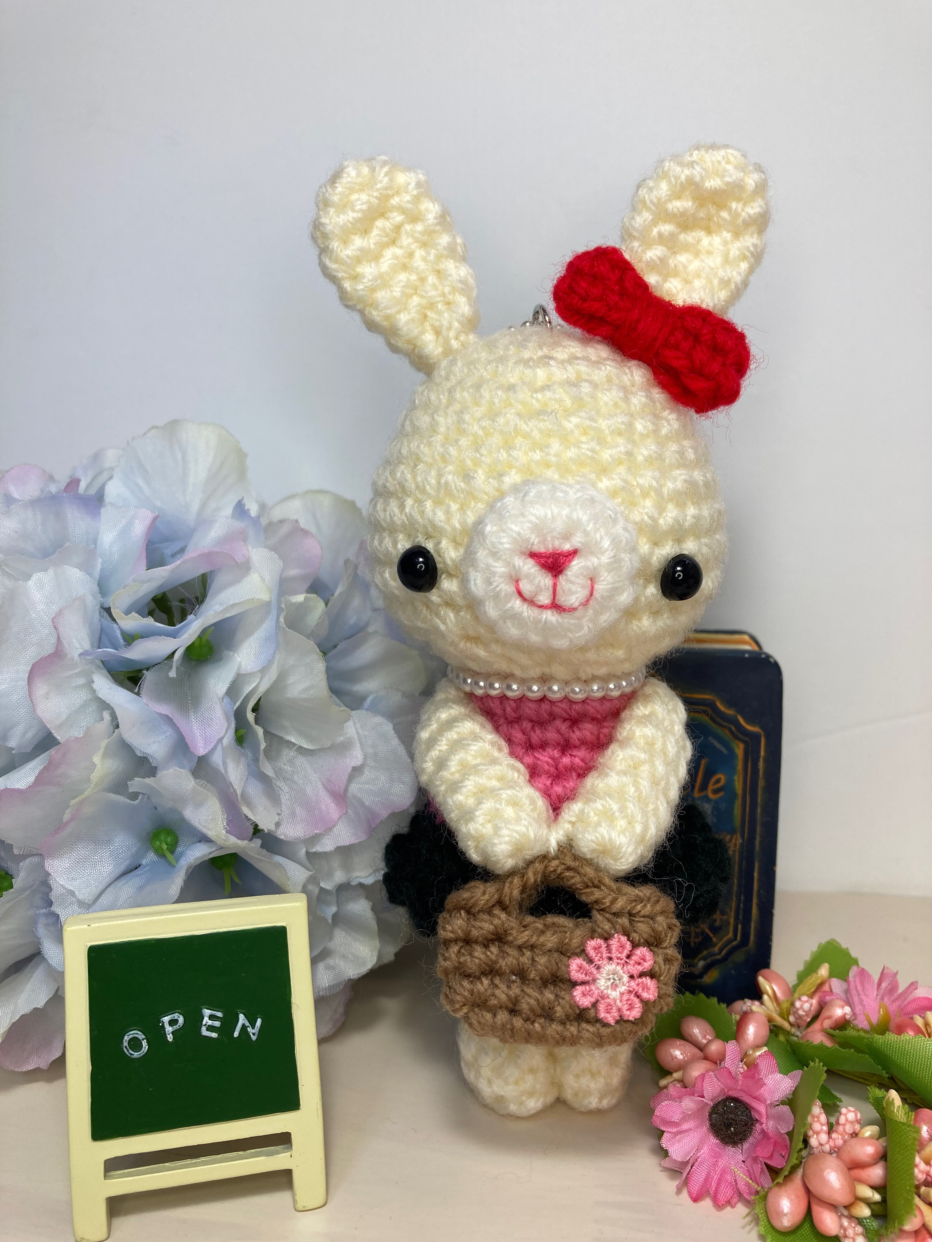 あみぐるみちゃん　◎mi 編みぐるみ プリンセスうさちゃん(紫) あみぐるみ niger 通販