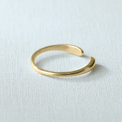 K18・プラチナ〉シンプルフォークリング＜VR002＞ 指輪・リング Alles