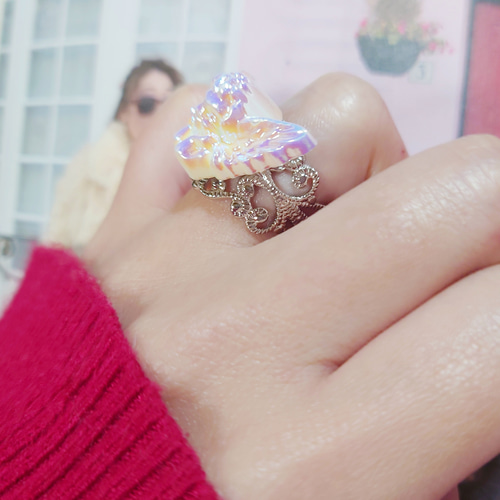 ♡R ⌇﻿オーロラ天使 × すかしリング 大人かわいい ゆめかわいい