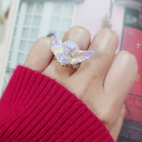 ♡R ⌇﻿オーロラ天使 × すかしリング 大人かわいい ゆめかわいい