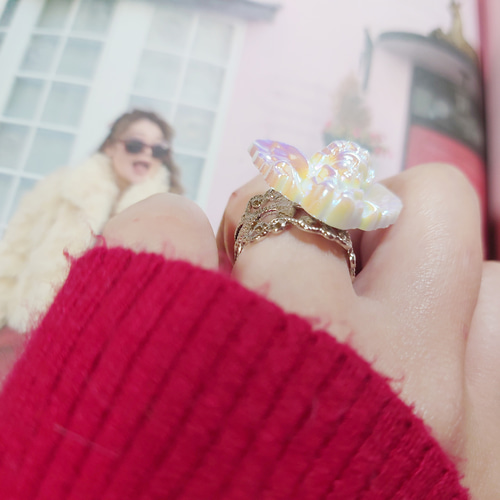 ♡R ⌇﻿オーロラ天使 × すかしリング 大人かわいい ゆめかわいい