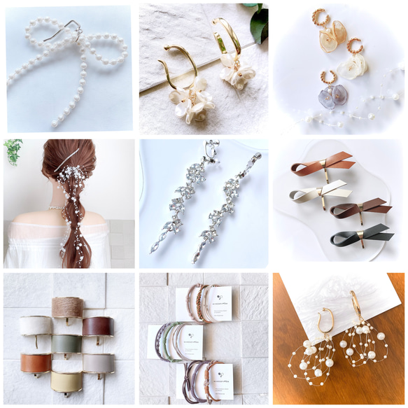 小枝 パール リーフ ヘッドドレス  / ブライダル バックカチューシャ  成人式 結婚式 ヘッドアクセサリー 15枚目の画像