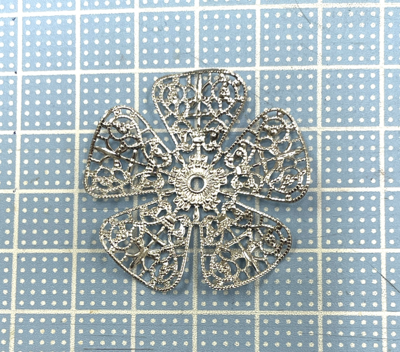グルーデコ土台５個セット 5個】座金パーツ グルーデコ土台 五弁花 金具・チェーン DECO