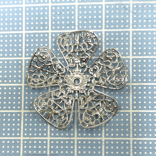 グルーデコ土台５個セット 5個】座金パーツ グルーデコ土台 五弁花 金具・チェーン DECO