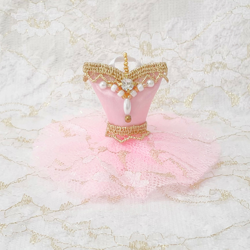 発表会のプレゼントに♡】バレエチュチュ×バッグチャーム〈ピンク ver
