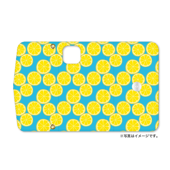 【全機種対応】レモン フルーツ 果物 北欧 ストラップ付き スマホショルダー 携帯カバー スマホケース Android 2枚目の画像