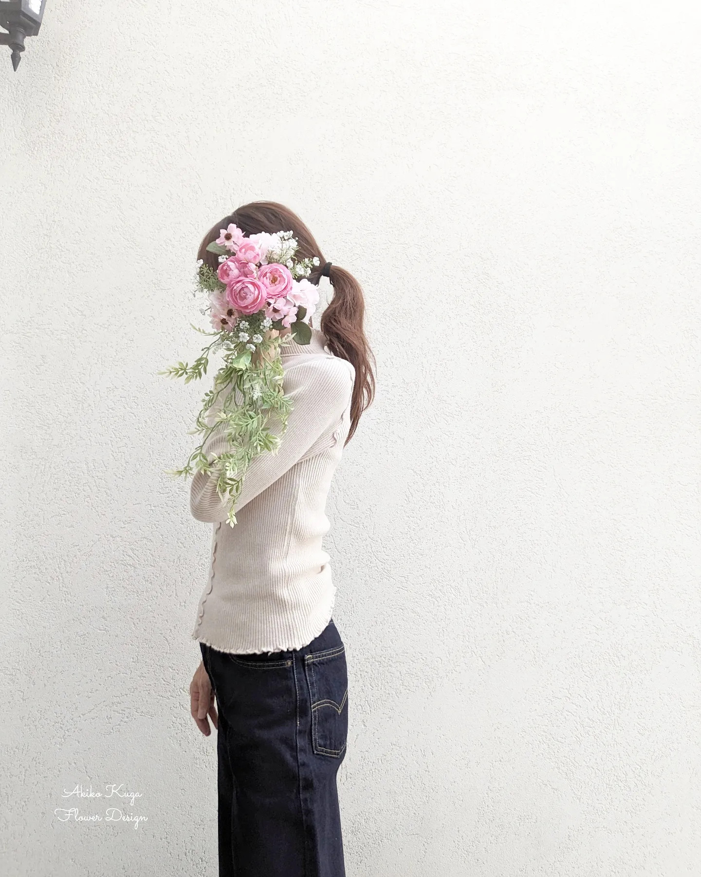 ピンクのミニシャワーブーケ