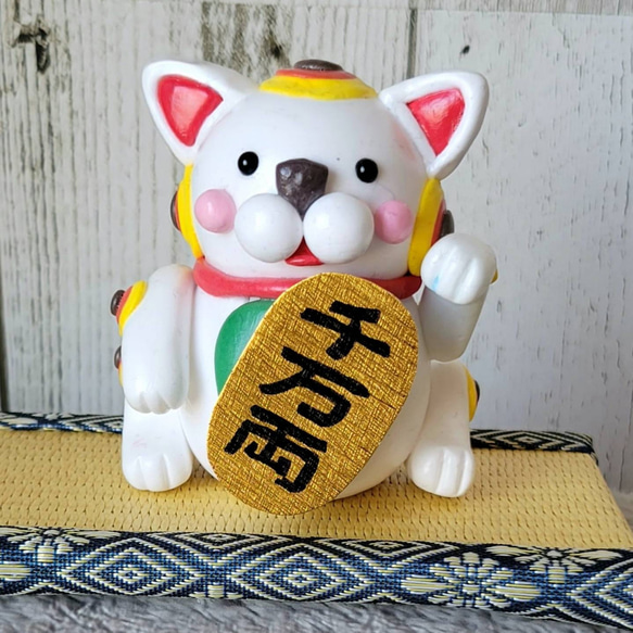 かわいい招き猫ちゃん車用ボブルヘッドネット人気オフィスデスク