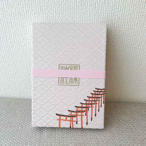桜の御朱印帳バンド｜さくら結び｜薄ピンク しおり