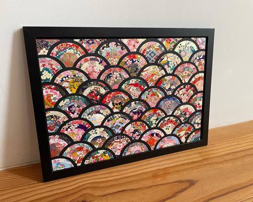美品　和紙張り絵（張り絵）　　☆最終お値段☆ 美品和紙張り絵（張り絵）☆最終お値段☆