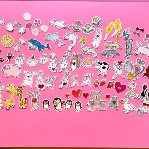 フレークシール ホログラム 動物 可愛い キラキラ シール・ステッカー