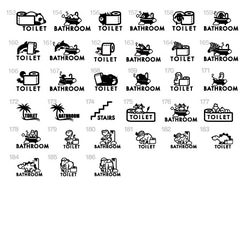 188サメのトイレサインステッカー 9枚目の画像