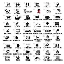 191トカゲのバスルームサインステッカー 6枚目の画像