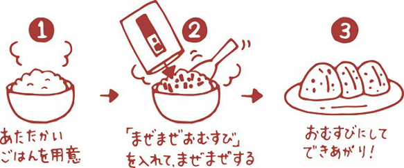 【長野県産丸なす、国産きゅうり・しその葉】まぜまぜおむすび「丸なす 赤しそ」 2枚目の画像