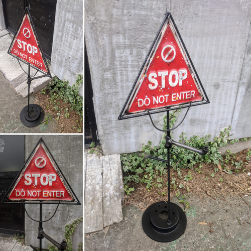 立入禁止 自立式 STOP 看板 インダストリアルスタンド サイン 立入禁止 自立式 STOP 看板 インダストリアルスタンド サイン