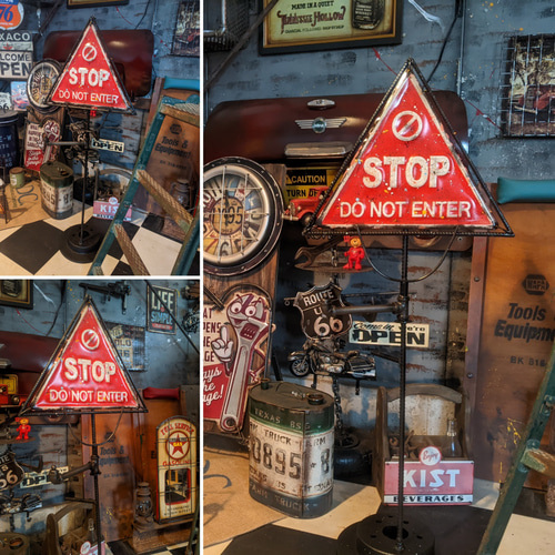 立入禁止 自立式 STOP 看板 インダストリアルスタンド サインボード