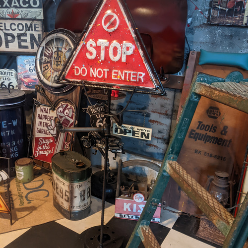 立入禁止 自立式 STOP 看板 インダストリアルスタンド サインボード