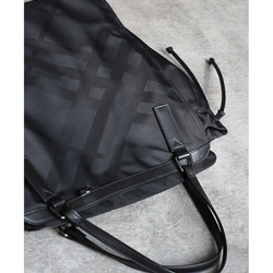 四季の永遠の定番！軽くて使いやすいトートバッグ #黒いチェック柄です 5枚目の画像