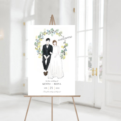 額付き♡Welcomeボード・似顔絵・Weddingボード 0_c154a3909d54743e4d9860a8e4c1