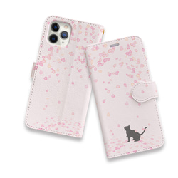 桜 drops (桜色ver.)　手帳型ケース　スマホケース　iPhoneケース 4枚目の画像