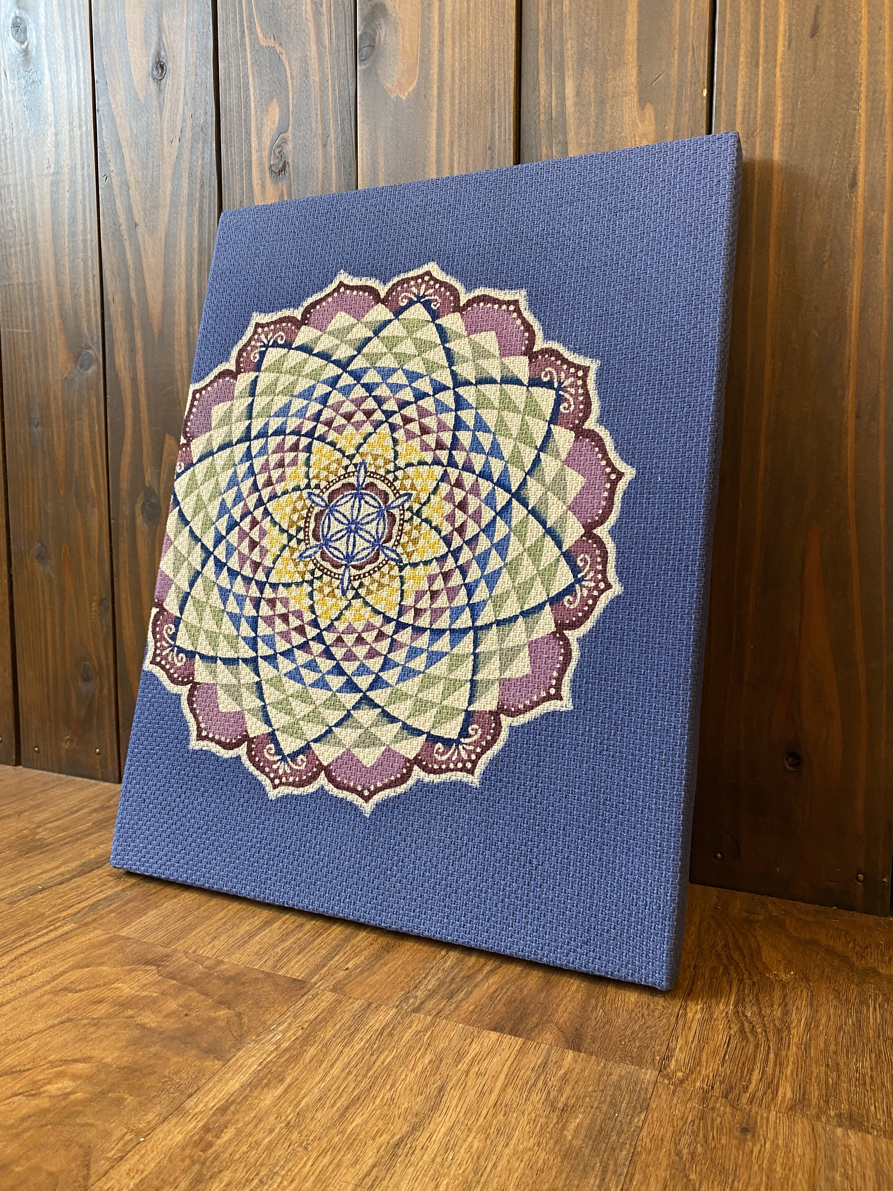 紅型ファブリックパネル⑥新月の夜空