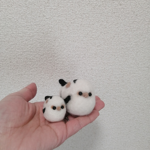 シマエナガさんのアクセサリートレイ 羊毛フェルト