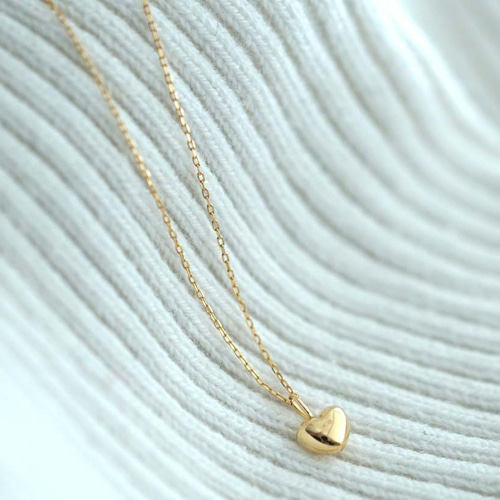 K18 ハート型ペンダントネックレス 約45cm