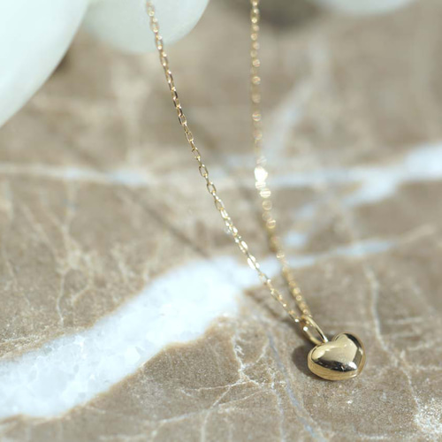 K18 ハート型ペンダントネックレス 約45cm